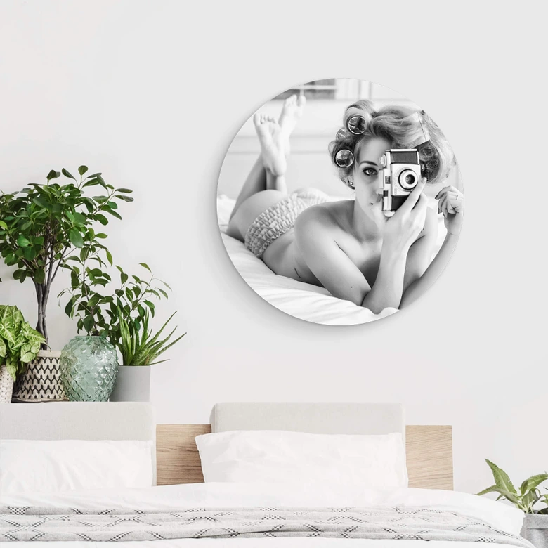 Alu-Dibond Keane-Eye - A chick a click and a curl - Rund 