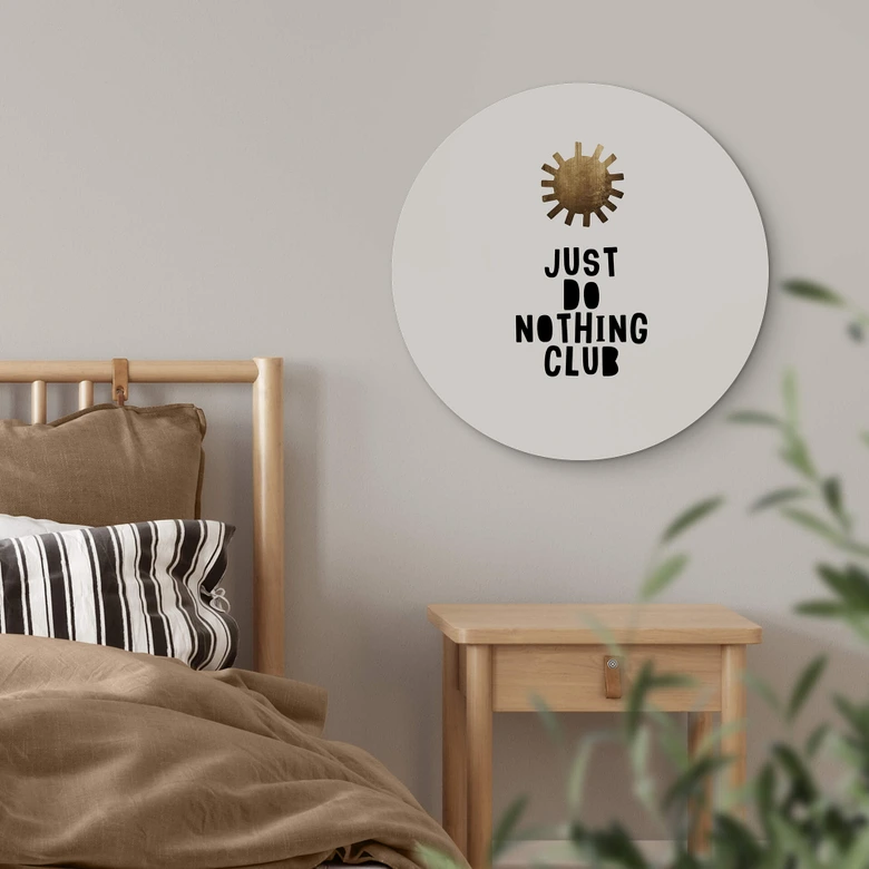 Alu-Dibond Kubistika - Do Nothing Club - Rund 