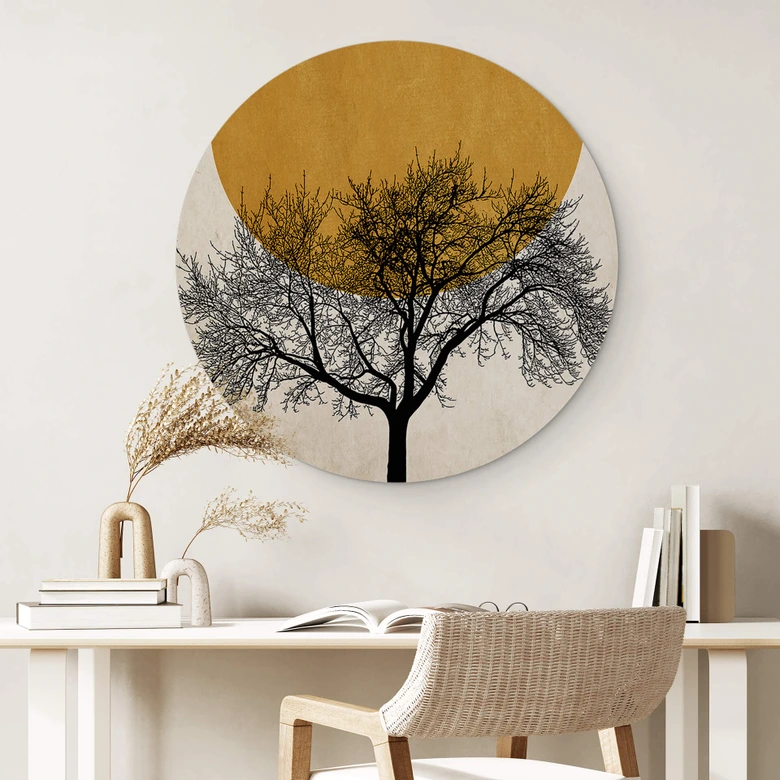 Alu-Dibond rond - Kubistika - Winterochtend 