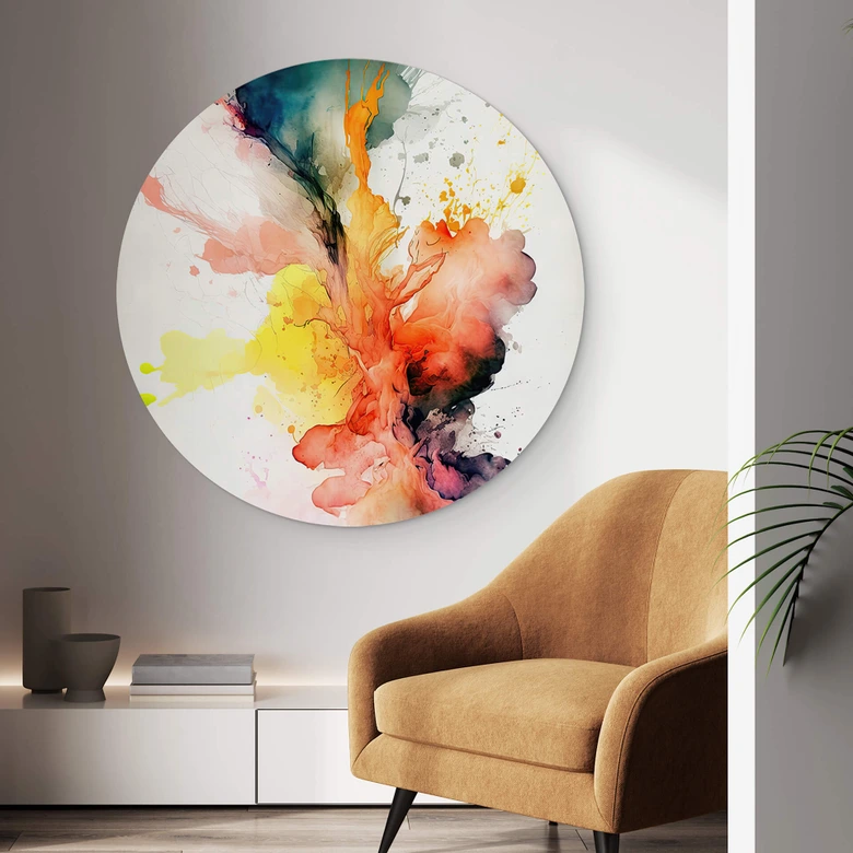 Wandcirkel Mauro - Kleurenexplosie 