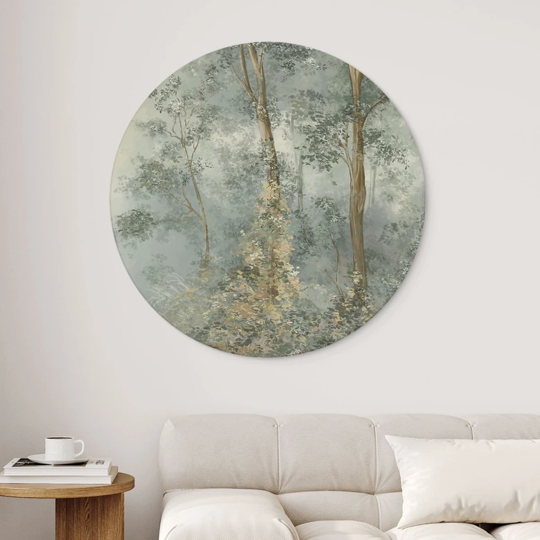 Wandbild Verwunschener Wald - Ms Tiff - Alu-Dibond - Rund 