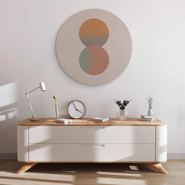 Alu-Dibond Orara Studio - Sonne und Mond - Rund 