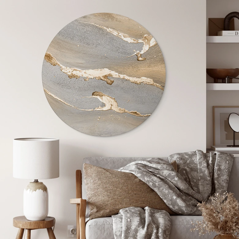 Dibond Wanddecoratie Goudkleurig zand - Purina-Purite 