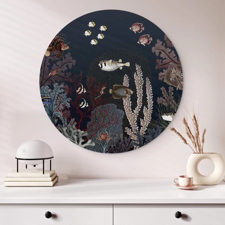 Wandbild Sir Edward - Tief im Ozean - Alu-Dibond Rund 