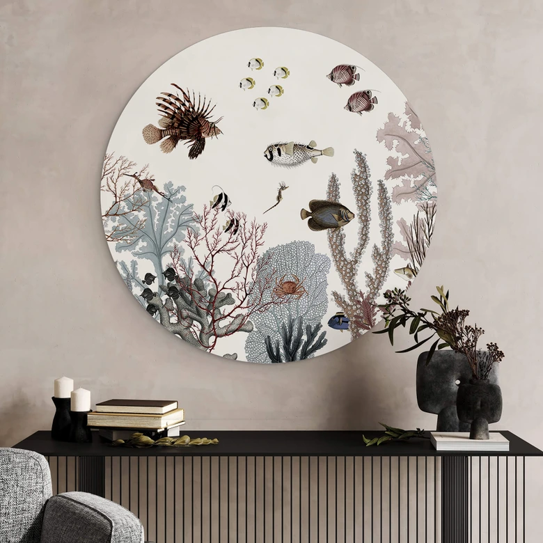 Wandbild Sir Edward - Tosendes Riff - Alu-Dibond Rund 
