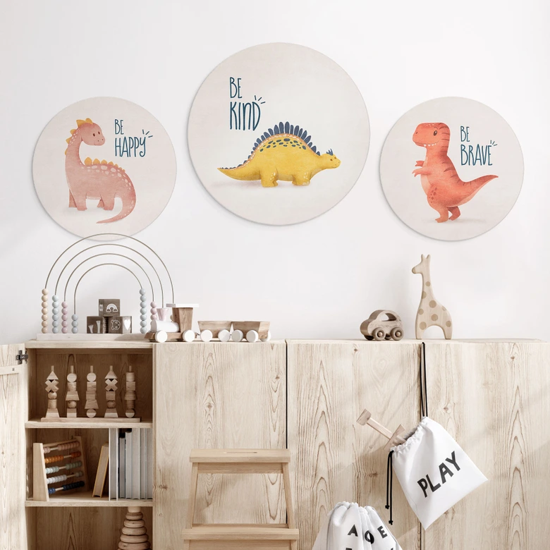 Vægcirkel Dino Be Kind - Stegosaurus - Tunaboylu 