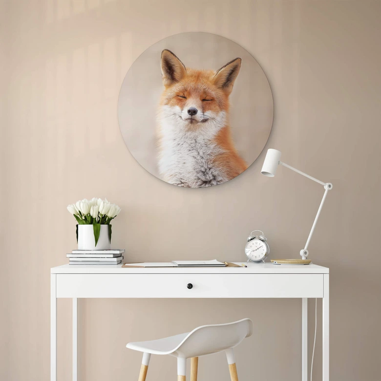 Alu-Dibond van Duijn - Zufriedener Fuchs - Rund 