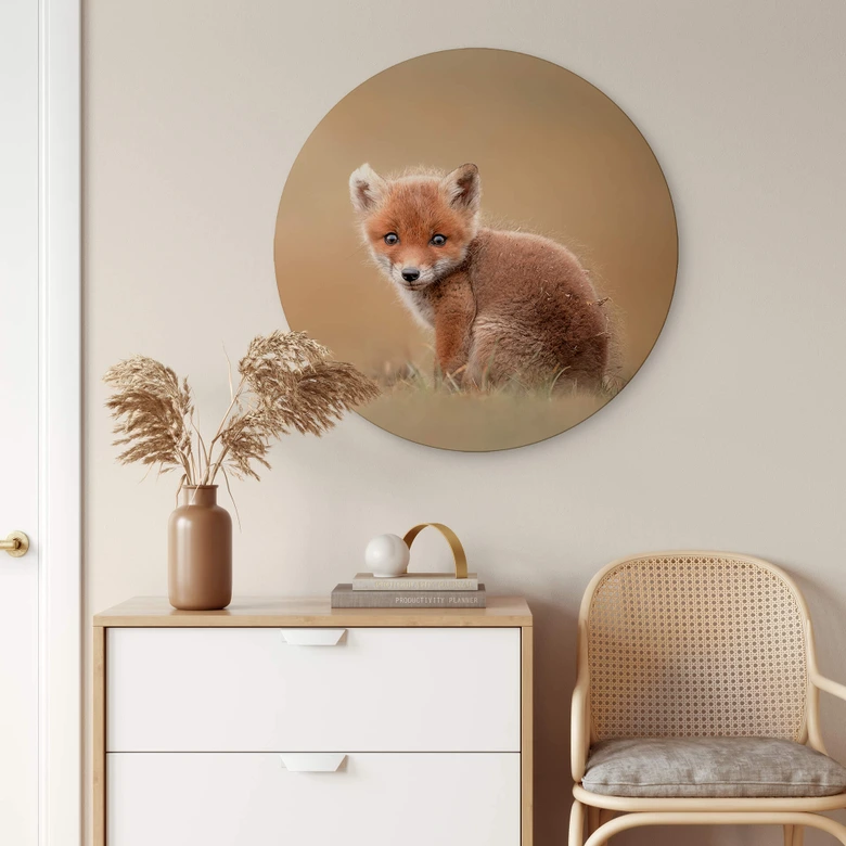 Alu-Dibond van Duijn - Baby Fuchs - Rund 
