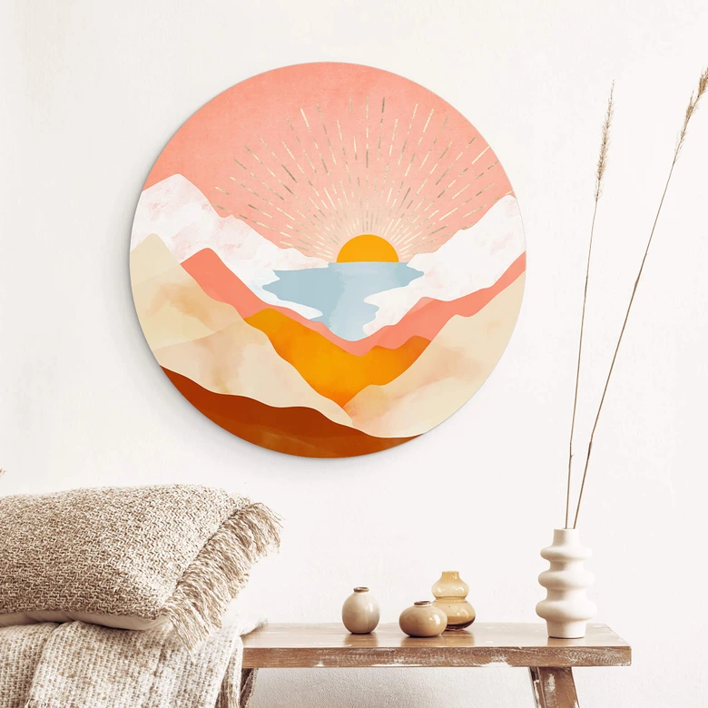 Alu-Dibond SpaceFrog Designs - Sommertag - Rund 