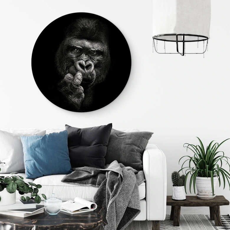 Alu-Dibond Meermann - Der Gorilla - Rund 