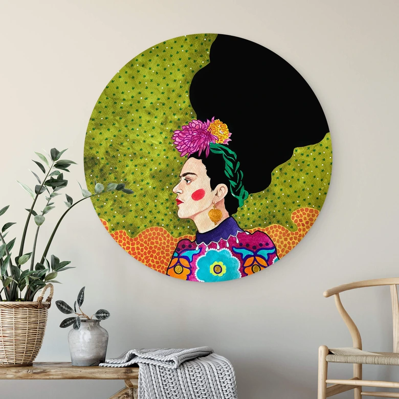 Alu-Dibond Hülya - Frida im Portrait - Rund 
