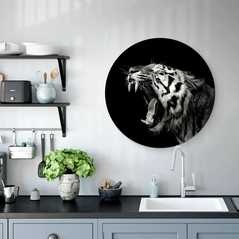 Alu-Dibond Meermann - Der Tiger - Rund 