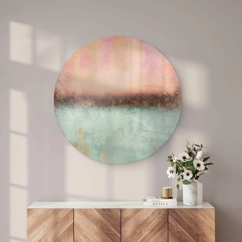 Glasbild Fredriksson - Farben des Sommers - Rund 
