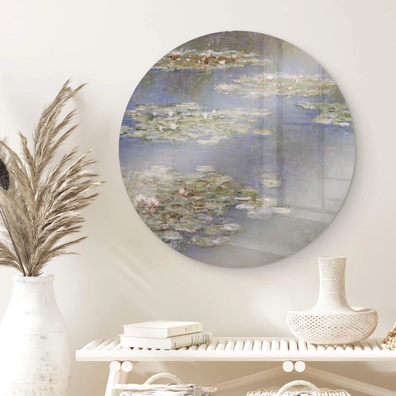 Glasbild Monet - Seerosen 1905 - Rund 