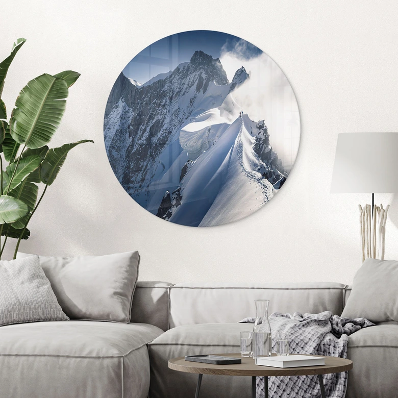 Glasbild Gipfel des Mont Blanc - Nienartowicz - Rund 