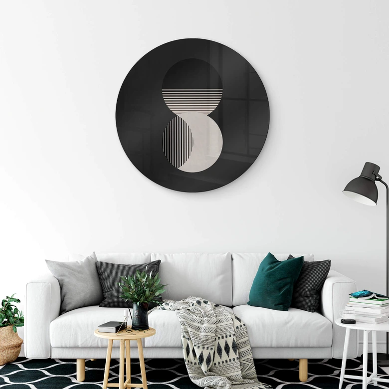 Tableau sur verre Orara Studio - Lune et soleil 