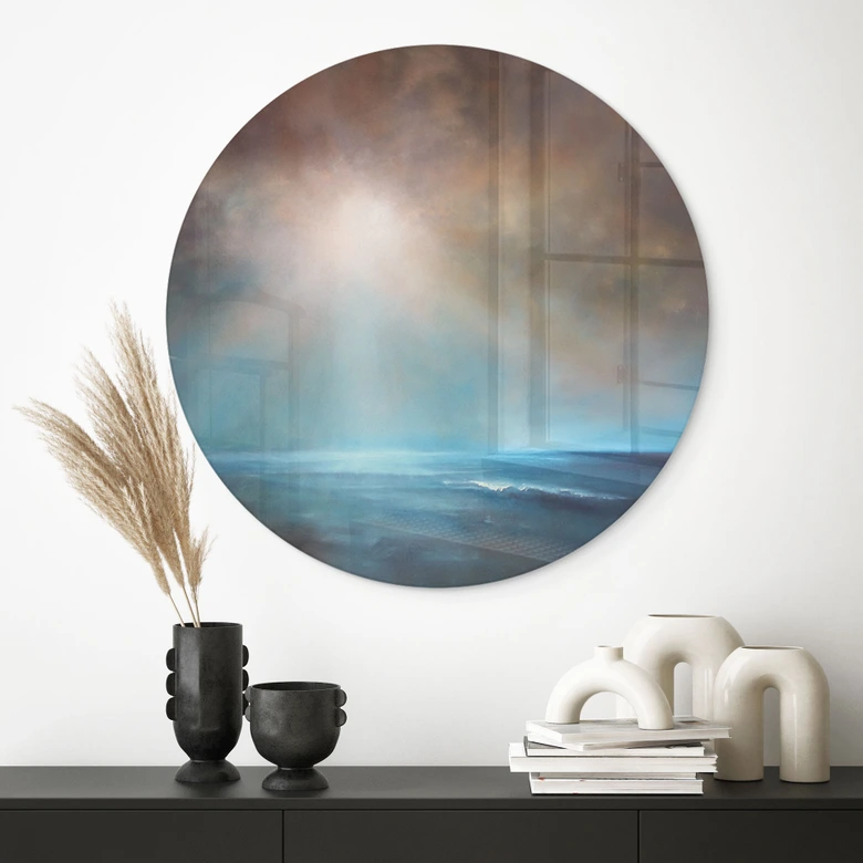 Glasbild Kraft und Stille - Schmucker - Rund 