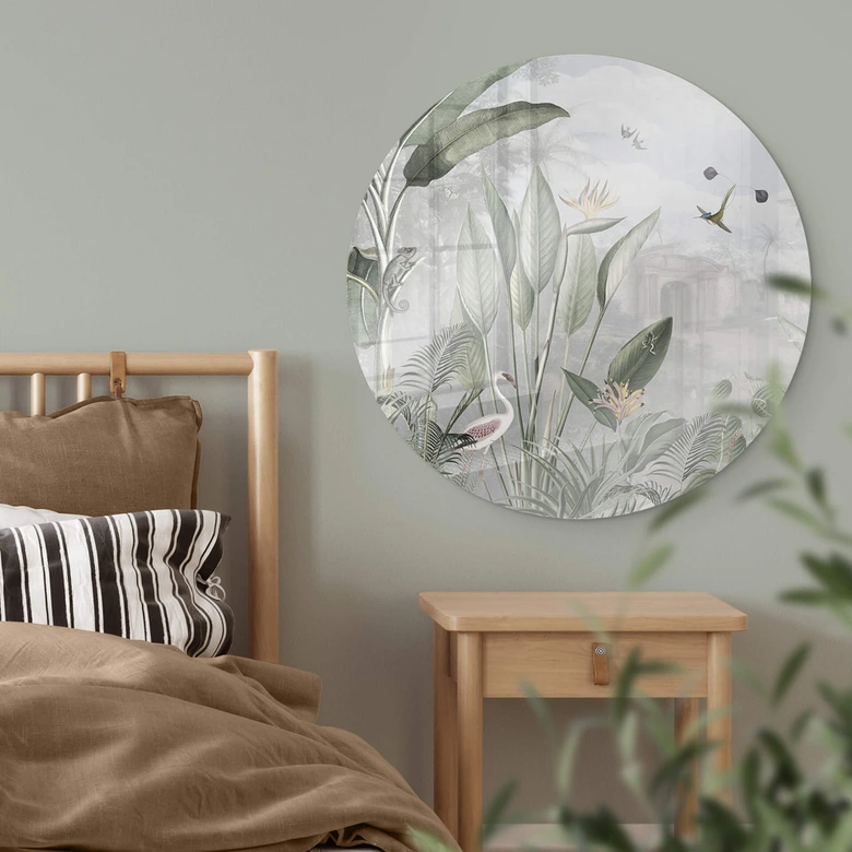 Glasbild Sir Edward - Botanik - Rund 