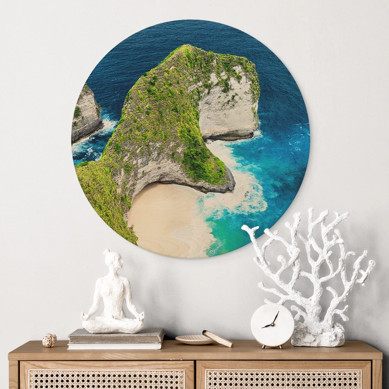 Holzbild Felsenküste von Nusa Penida - Hugonnard - Rund 
