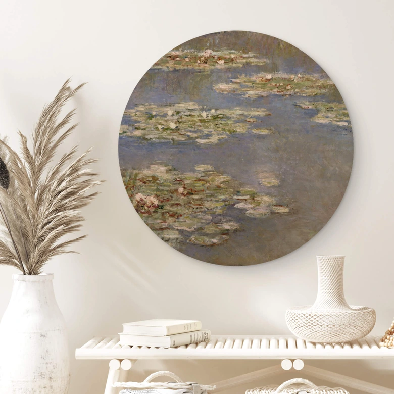 Holzbild Monet - Seerosen 1905 - Rund 