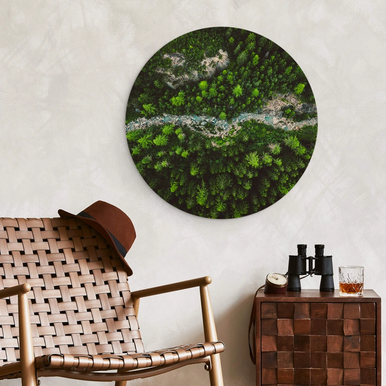 Holzbild Murko - Mutter Natur - Rund 