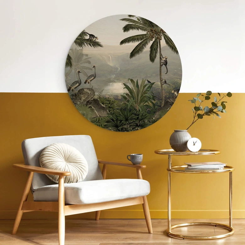 Tableau sur bois rond Sir Edward - Réserve des singes 