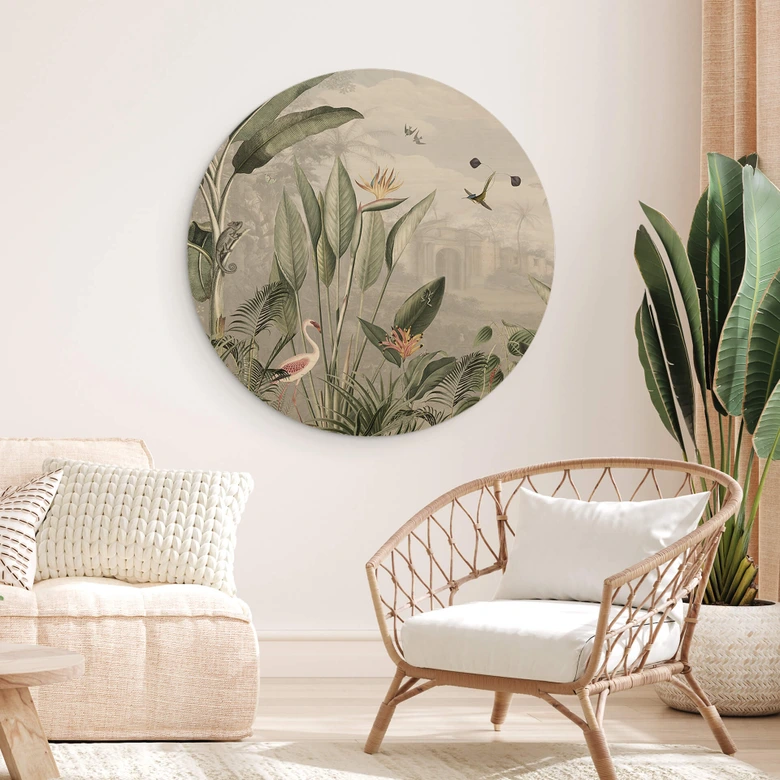 Obraz drewniany Sir Edward - Botanika - Okrągły 