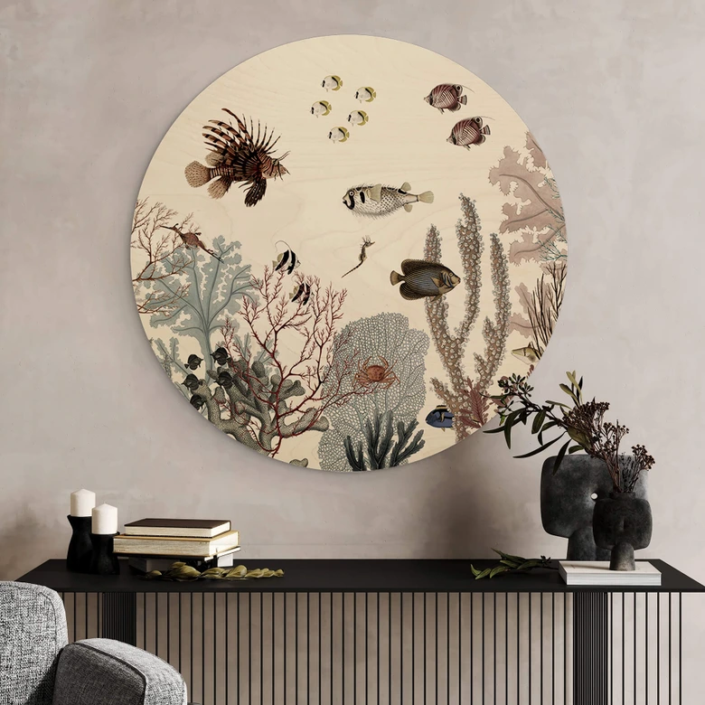 Wandcirkel Hout Sir Edward - Roaring Reef 