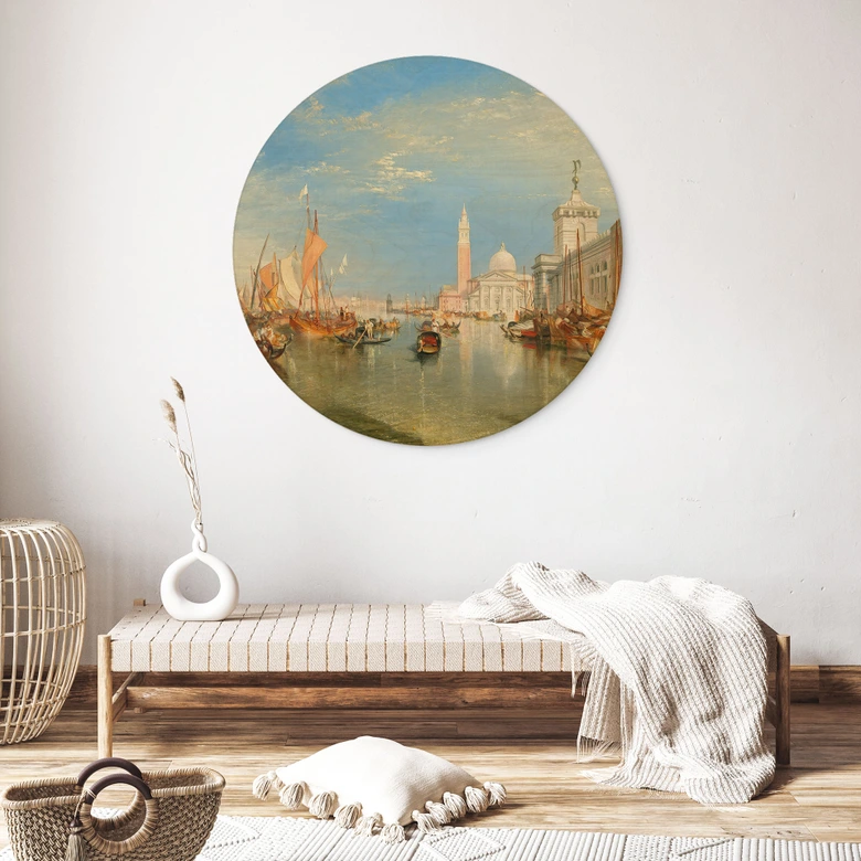 Holzbild Turner - Venedig, Dogana und S. Giorgio Maggiore - Rund 