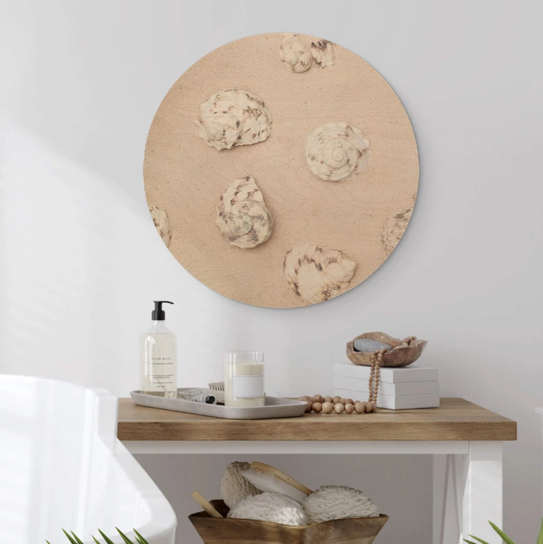 Holzbild 1X Studio - Am Strand - Rund 