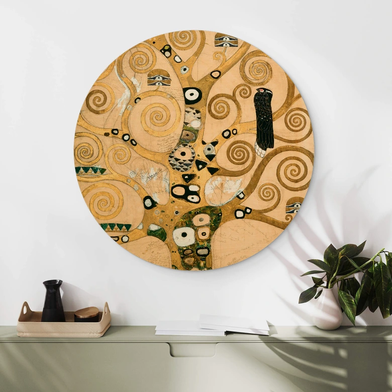 Billede af træ Klimt - Livets træ - Rundt 