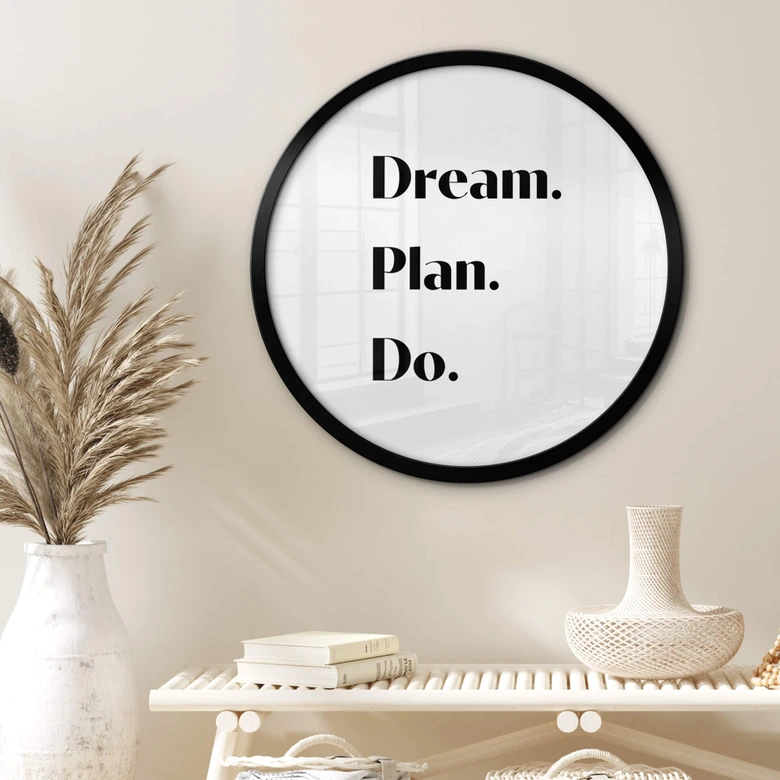 Ronde Poster 1X Studio - Dream Plan Do 