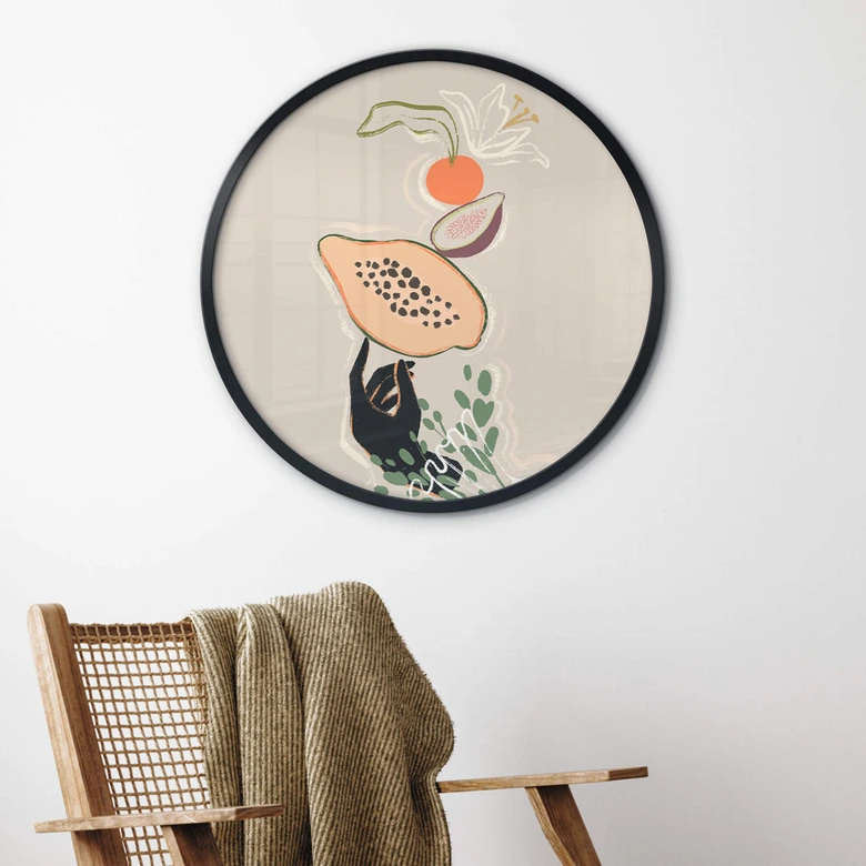 Poster Arty Guava - Papaya Balance - Rund 