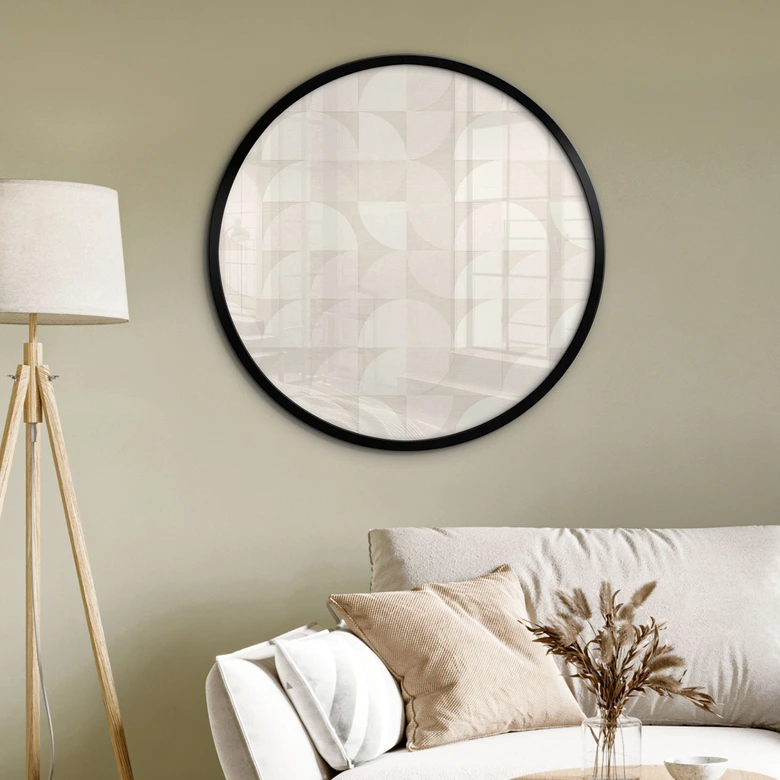 Halvcirkelformet plakat i retrostil - Bloomery Decor - Rund 