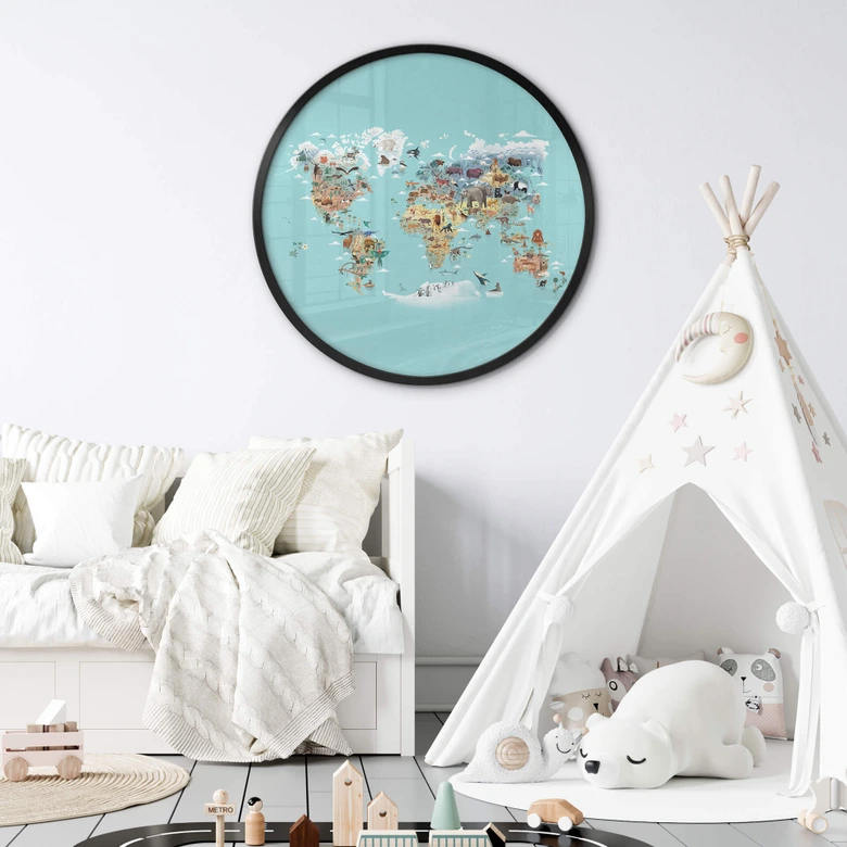 Poster Mappa del mondo - Braun 