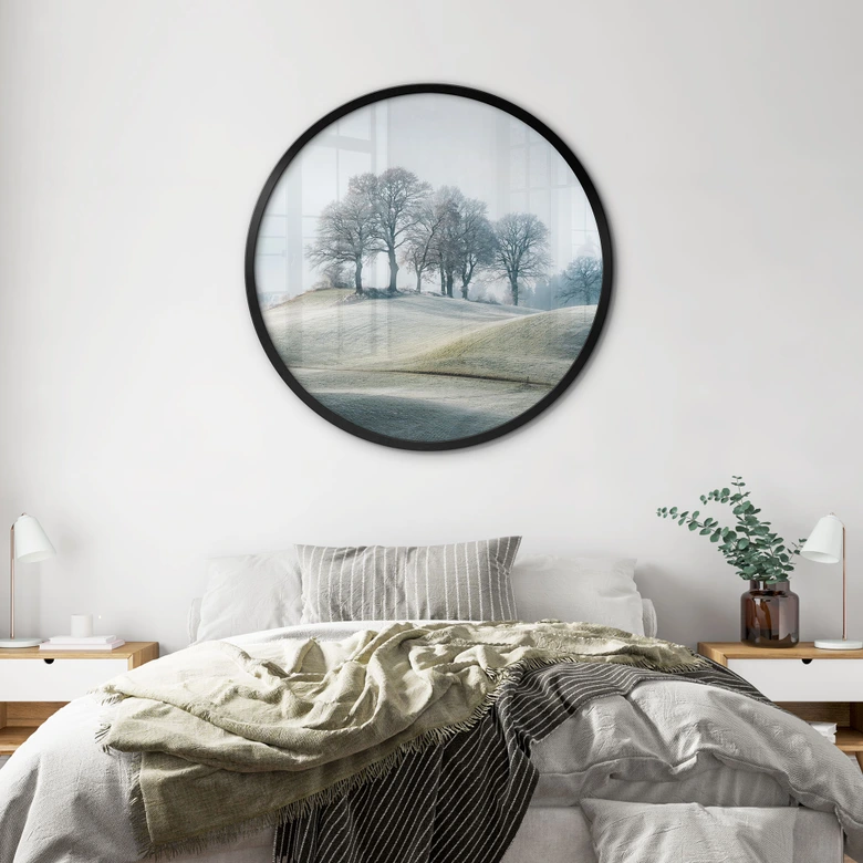 Poster Frostige Hügellandschaft - Eisenmann - Rund 