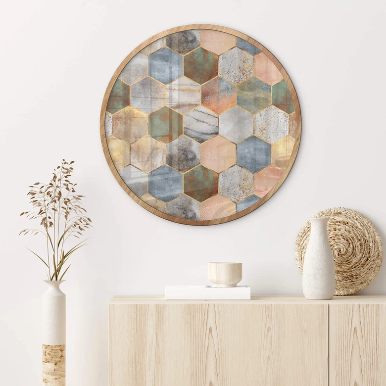 Plakat Fredriksson - Marmur i masa perłowa - Okrągły 