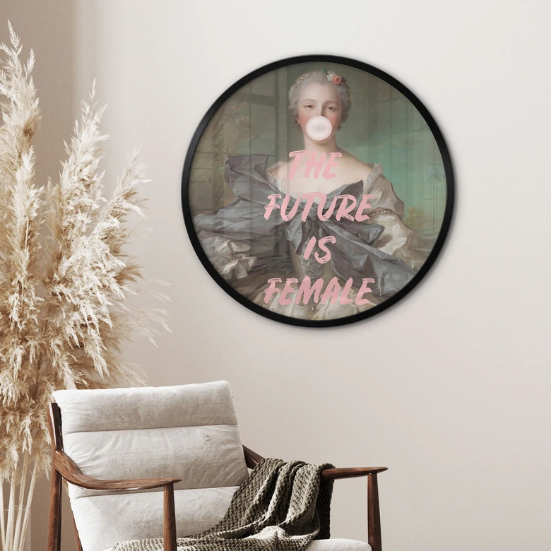 Sigende plakat Fremtiden er kvindelig - Grace Digital Art - Round 