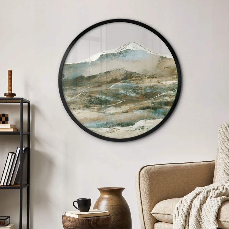 Poster Berge Abstrakt - Hobday - Rund 