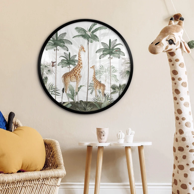 Poster Kikki Belle - Die Giraffen - Rund 