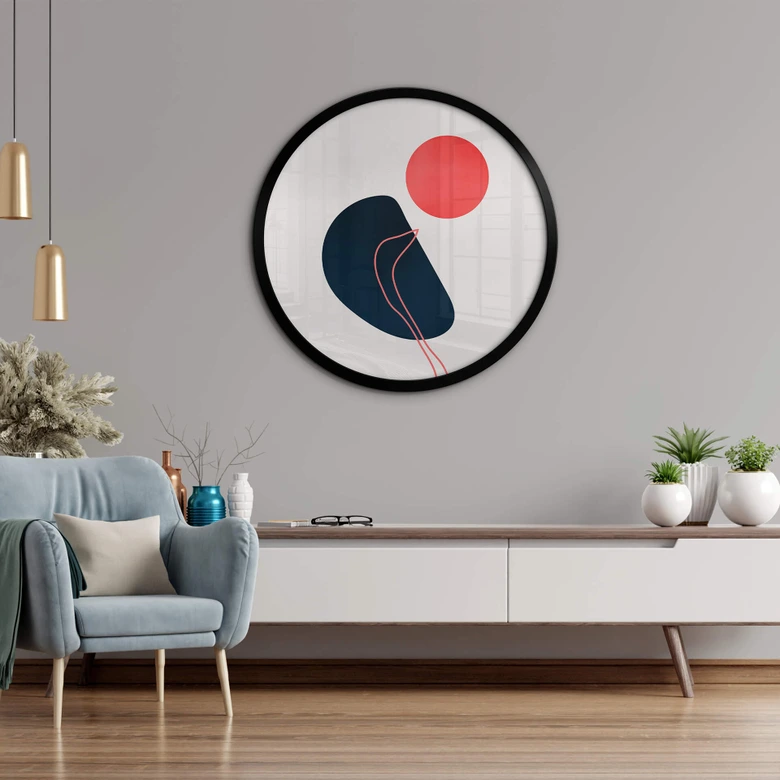 Plakat Cubistika - Abstrakcja - Okrągły 