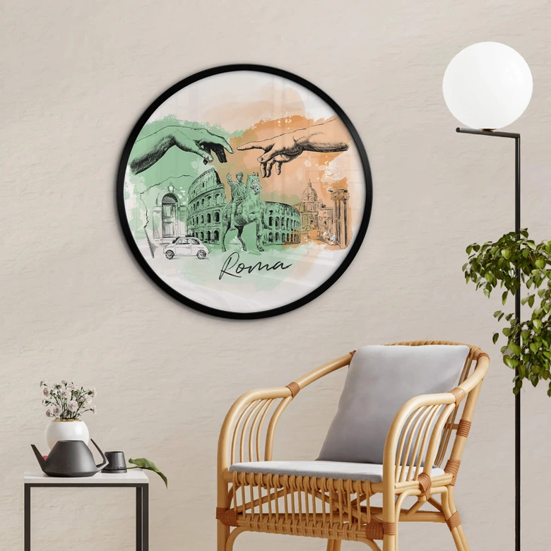Poster Roma - Rund - Love your City 