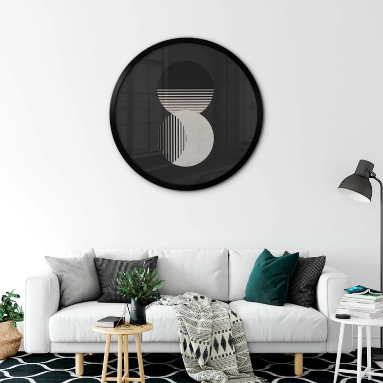 Poster Orara Studio - Måne och sol - Rund 