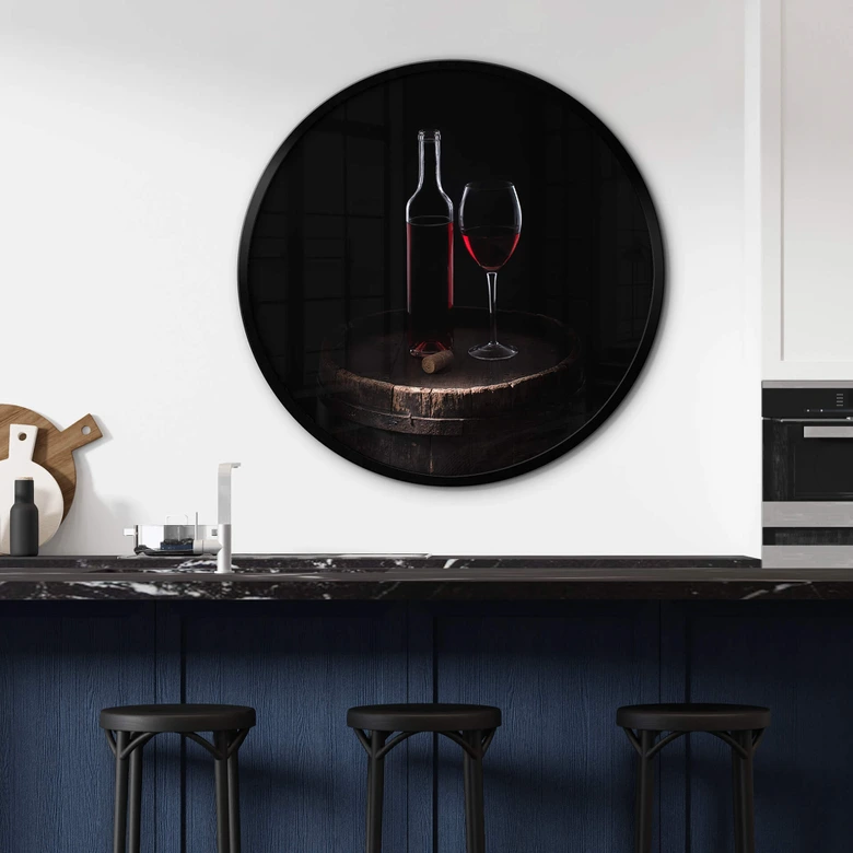 Poster Perfoncio - Rotwein für Genießer - Rund 