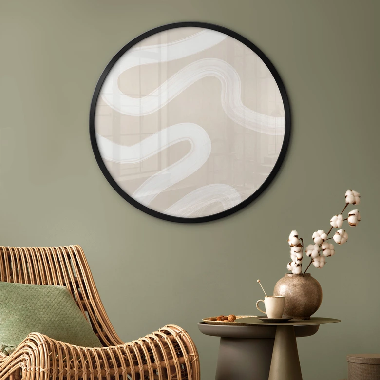 Poster One Line Art - Mild ström - Ristova - Rund 