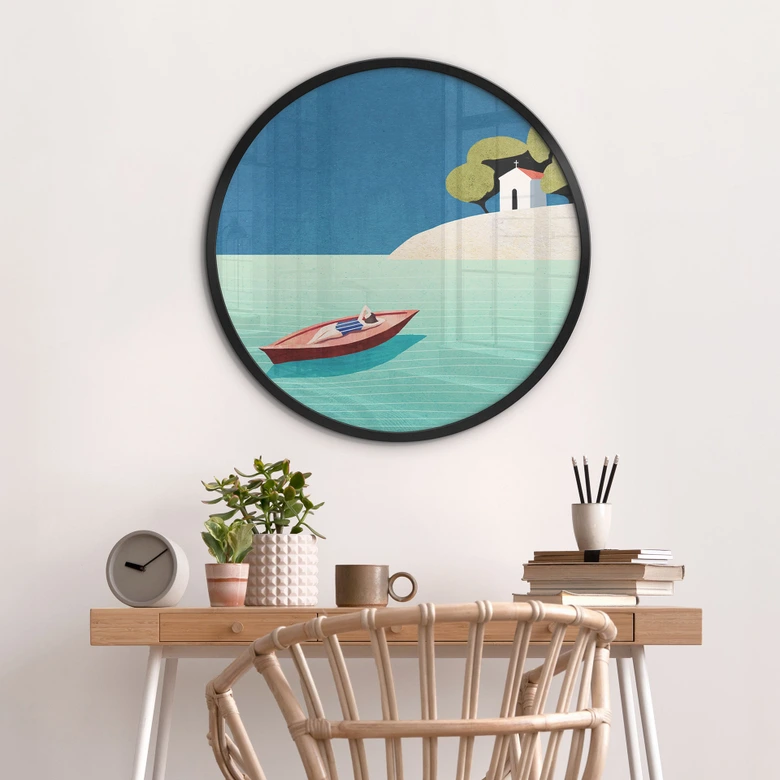 Poster Siesta im Sommer - Rivers - Rund 