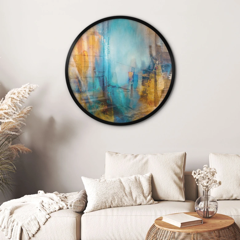 Poster Fernes blaues Licht - Schmucker - Rund 