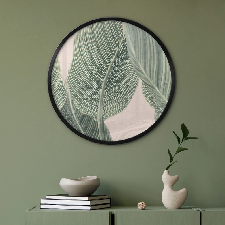 Poster Calathea Pflanze - Sisi & Seb - Rund 