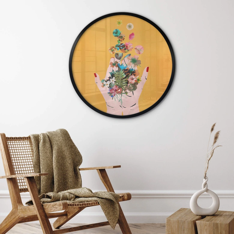 Plakat Treechild - Colorful flowers in Frida's hands 