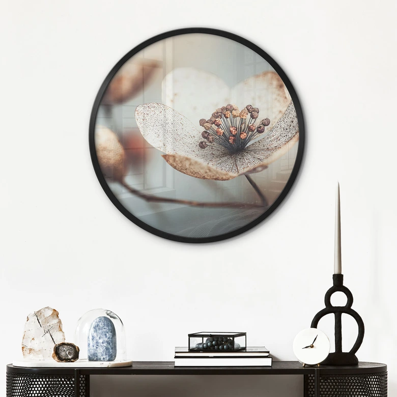 Poster Boho Trockenblume Makro - Treechild - Rund 